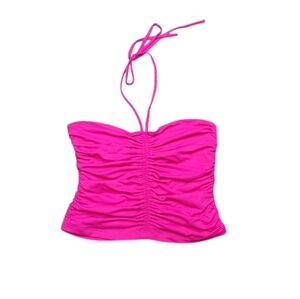 Susana Monaco Fuchsia Gathered Halter Top